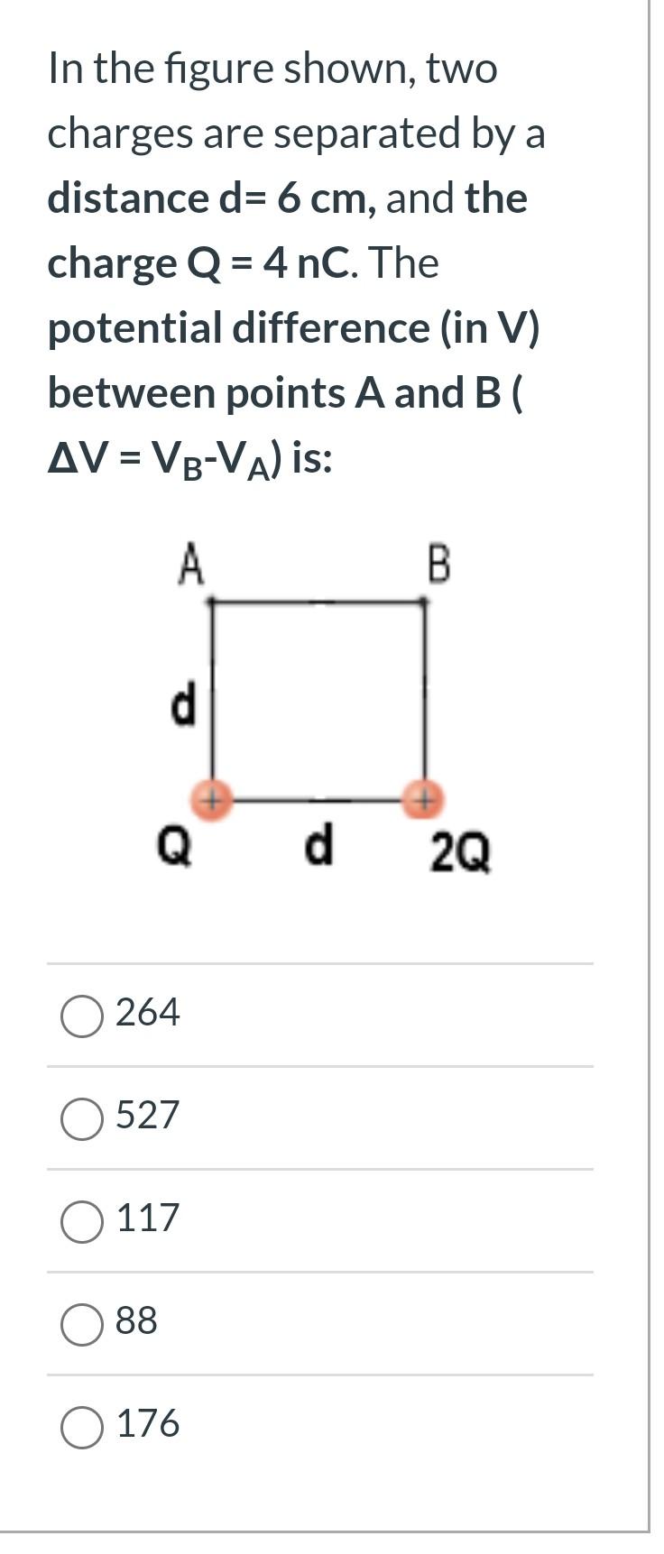 Solved In The Figure Shown, Two Charges Are Separated By A | Chegg.com