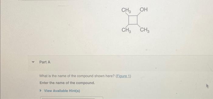 Solved What is the name of the compound shown here? (Eigure | Chegg.com