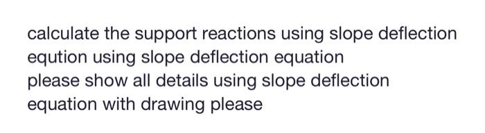 Solved calculate the support reactions using slope | Chegg.com