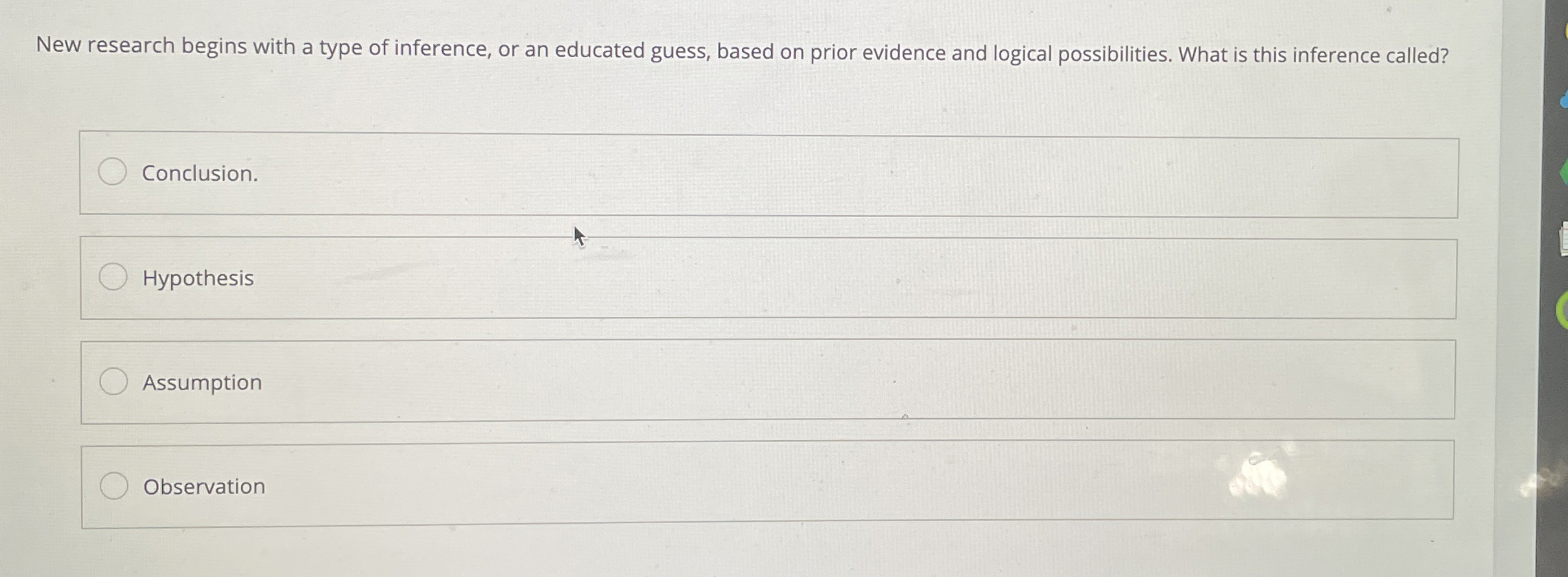 New research begins with a type of inference, or an | Chegg.com