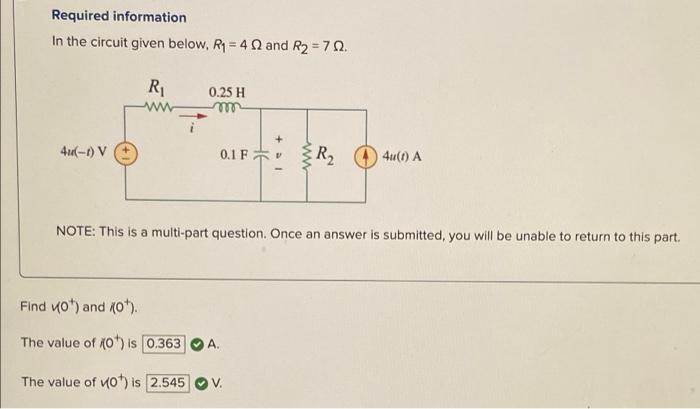 Solved Required information In the circuit given below, | Chegg.com