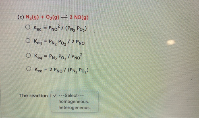 Keq Explained Solved Write the expression for Keq for the following | Chegg.com