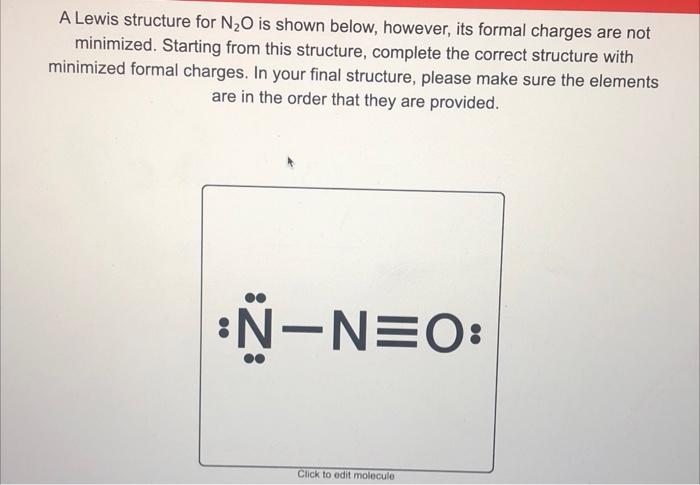 lewis dot structure n2o