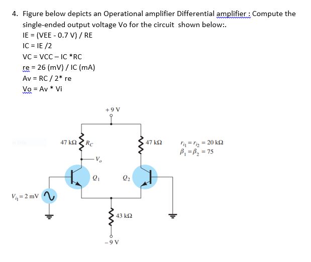 Solved Figure Below Depicts An Operational Amplifier | Chegg.com