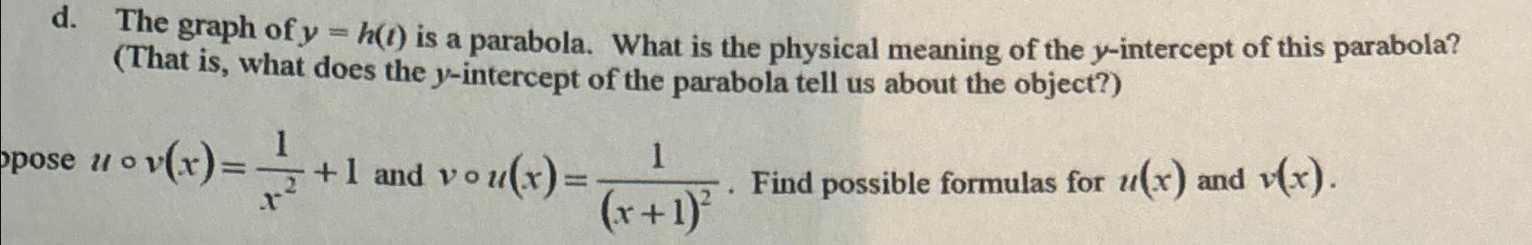 how to find y intercept of a parabola graph