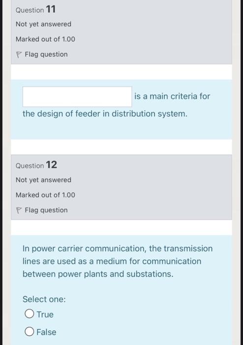 Solved Question 11 Not yet answered Marked out of 1.00 P | Chegg.com