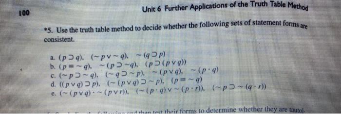 Solved use truth table method to decide whether the | Chegg.com