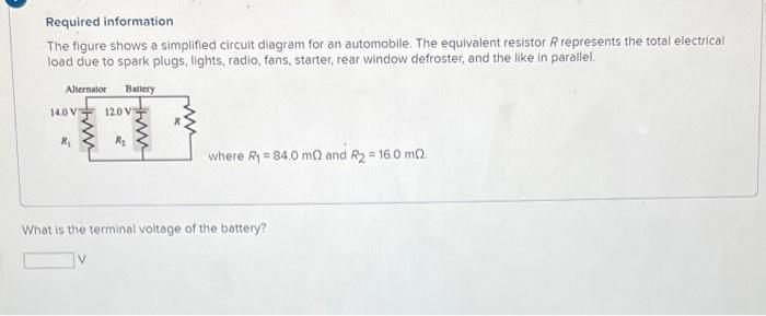 Solved Required Information The Figure Shows A Simplified | Chegg.com