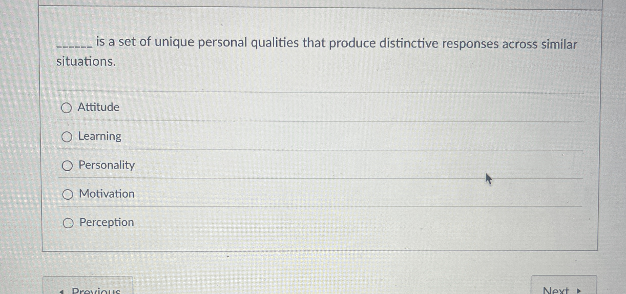 Solved is a set of unique personal qualities that produce