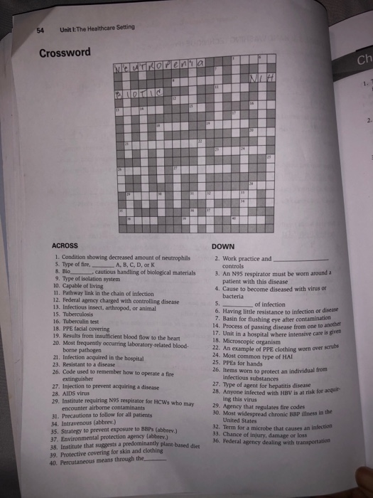 Phlebotomy Crossword Puzzle Answers Chapter 1 Terrie Moody s 