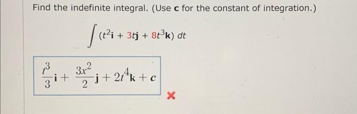 Solved Find the indefinite integral. (Use c for the constant | Chegg.com