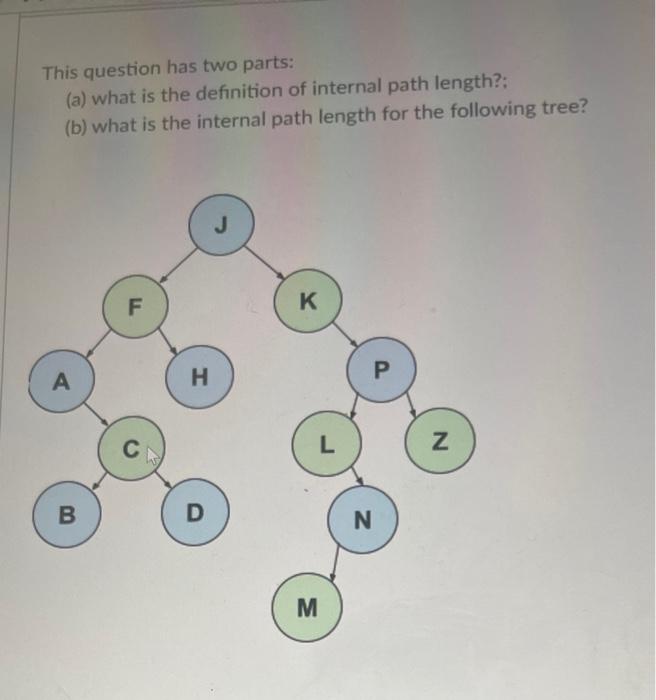 Solved This question has two parts: (a) what is the | Chegg.com