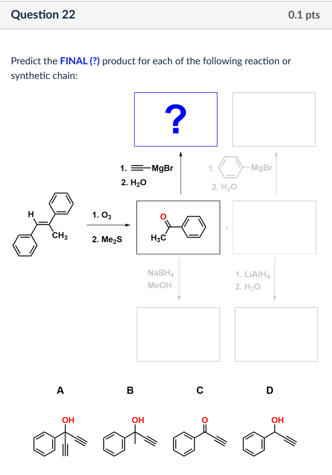 Solved Predict the FINAL (?) ﻿product for each of the | Chegg.com