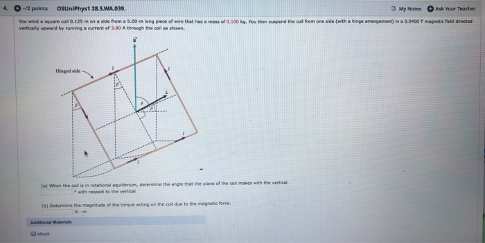 Solved My Notes 2 Points Osuniphys1 28 5 Wa 039 Ask Yo Chegg Com