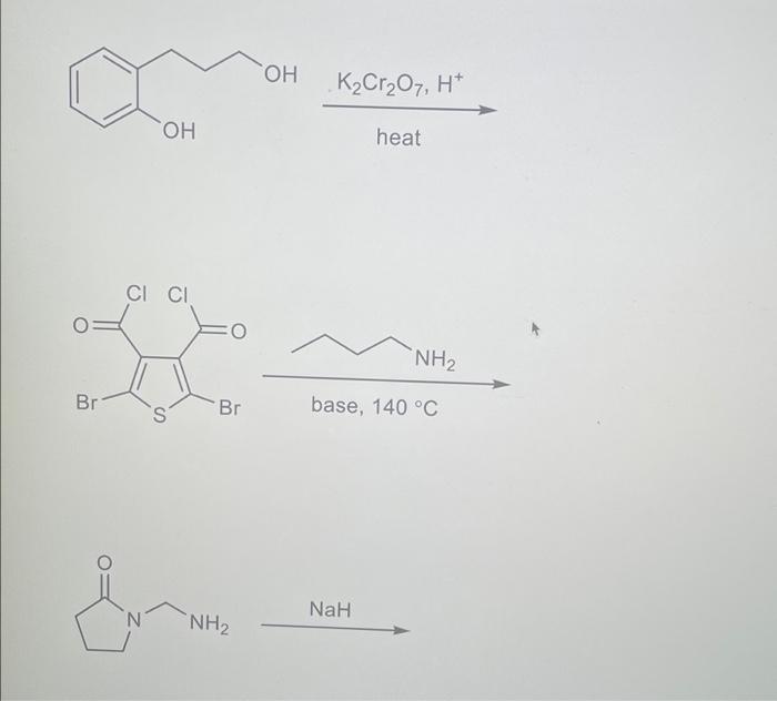 Solved draw the products of the following reactions | Chegg.com