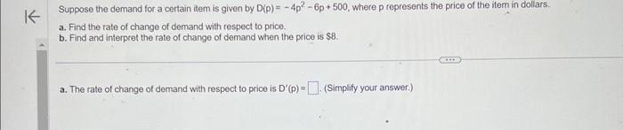 Solved Suppose the demand for a certain item is given by | Chegg.com