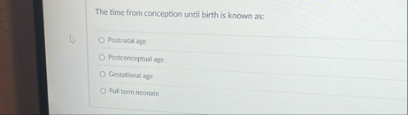 Solved The time from conception until birth is known | Chegg.com
