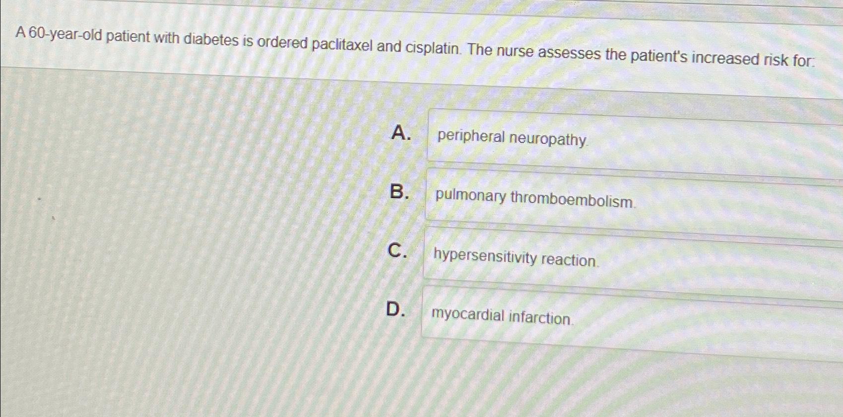 Solved A 60 Year Old Patient With Diabetes Is Ordered