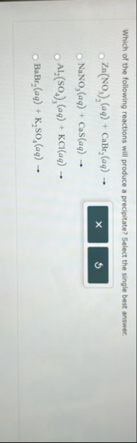 Solved Which of the following reactions will produce a | Chegg.com