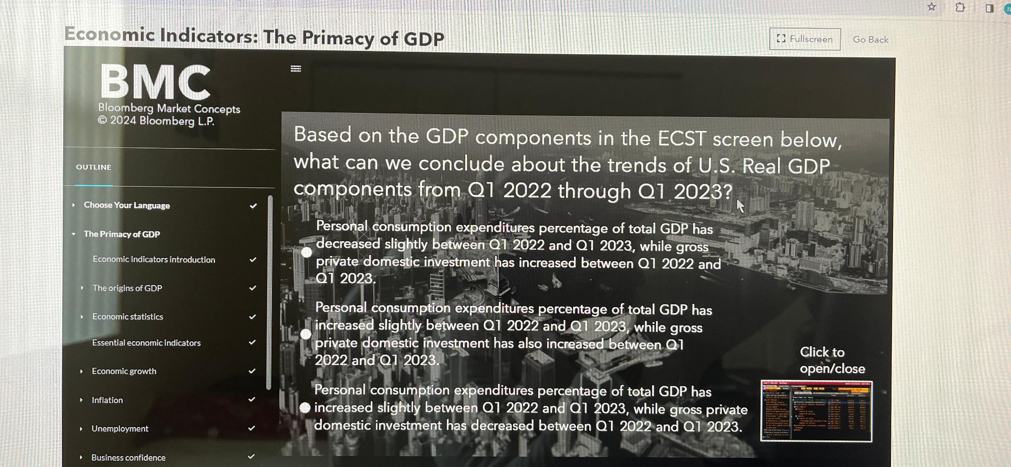 Solved Economic Indicators The Primacy of GDP[3