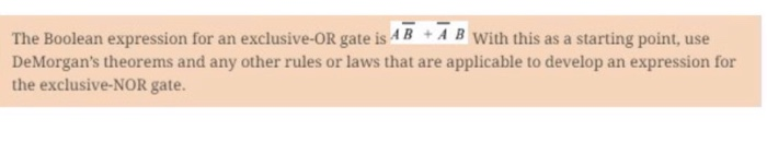 Solved The Boolean expression for an exclusive-OR gate is 4 | Chegg.com