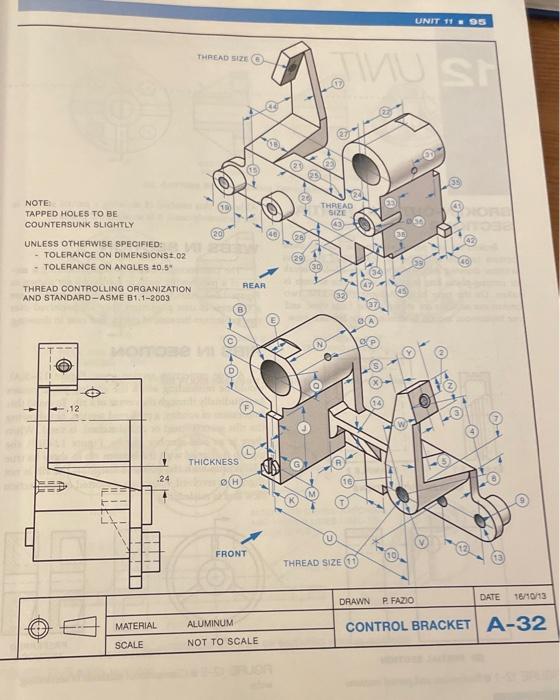 Solved NOTE TAPPED HOLES TO BE COUNTERSUNK SLIGHTLY UNLESS