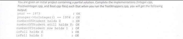 Solved You are given an initial project containing a partial | Chegg.com