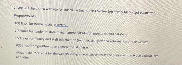 Solved 2. We will develop a website for our department using | Chegg.com