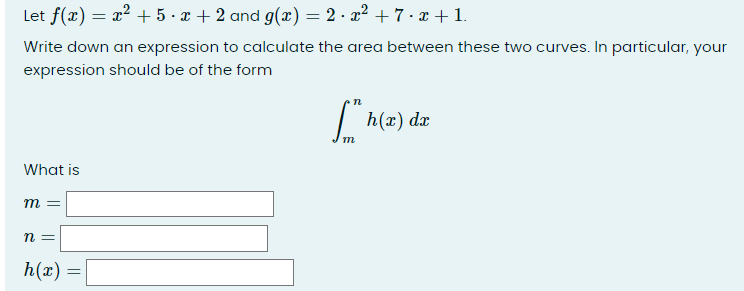 Solved Let F X X2 5 X 2 ﻿and G X 2 X2 7 X 1 Write Down An