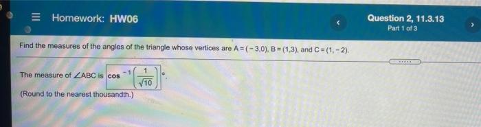 Solved Homework: HW06 Question 2, 11.3.13 Part 1 of 3 Find | Chegg.com