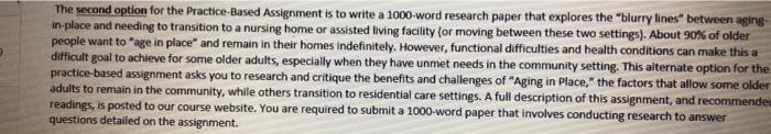 The second option for the Practice-Based Assignment is to write a 1000 word research paper that explores the blurry lines be