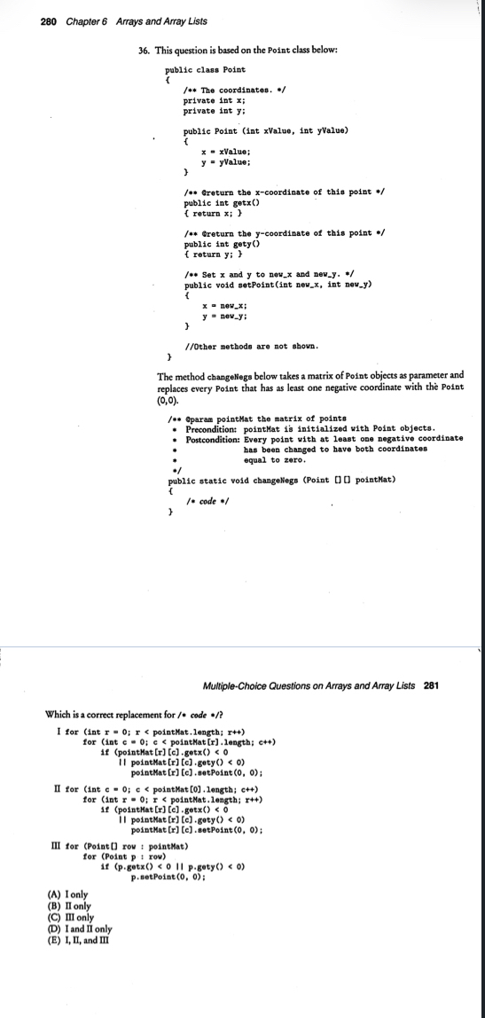 Solved 280Chapter 6 ﻿Arrays and Array Lists36. ﻿This | Chegg.com
