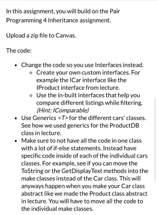 Solved Need help with C Interfaces and Generics. I can