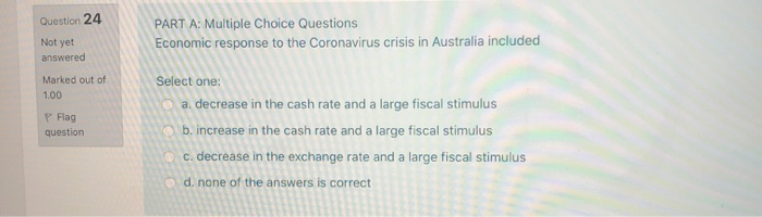 Solved PART A: Multiple Choice Questions When the price | Chegg.com
