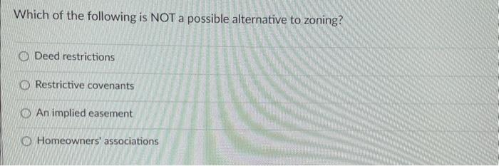 Solved Which of the following is NOT a possible alternative | Chegg.com