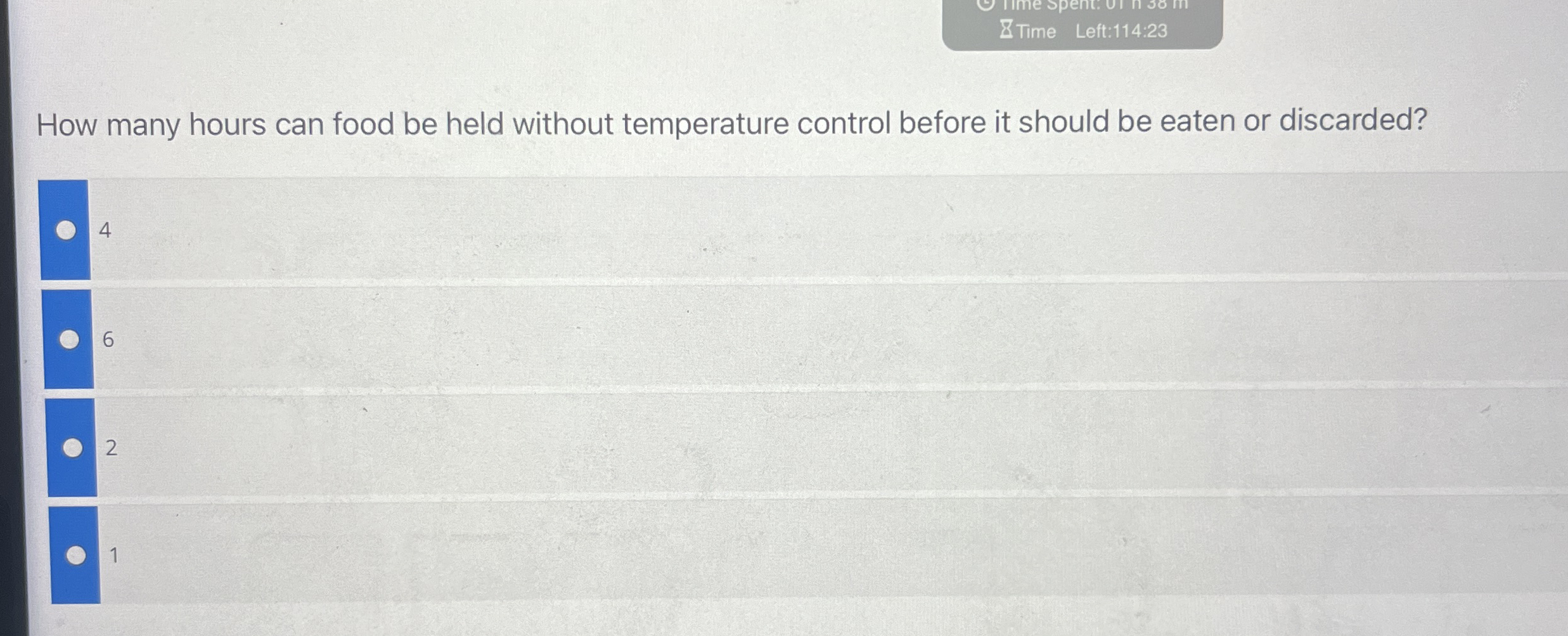 Solved How many hours can food be held without temperature | Chegg.com