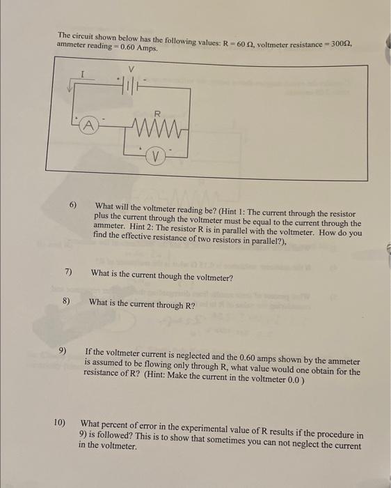 Solved The circuit shown below has the following values: | Chegg.com
