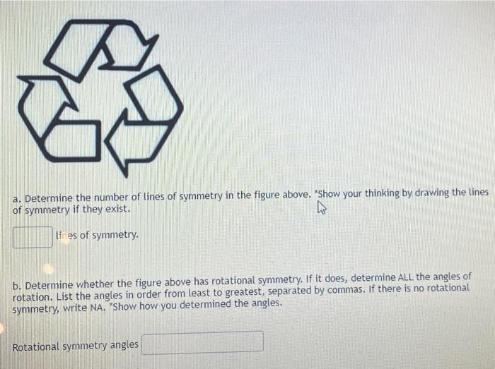 Solved a. Determine the number of lines of symmetry in the