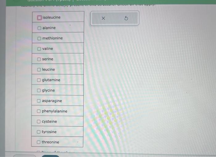 Identify the amino acid(s) present in this structure. | Chegg.com