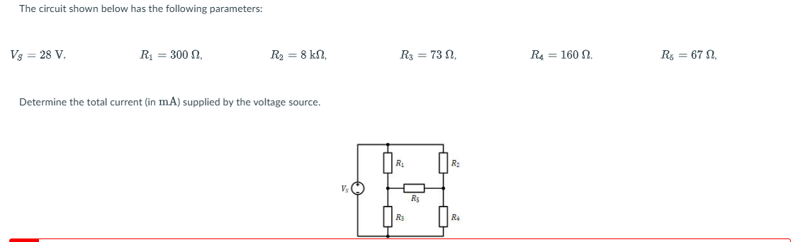 Solved The circuit shown below has the following | Chegg.com