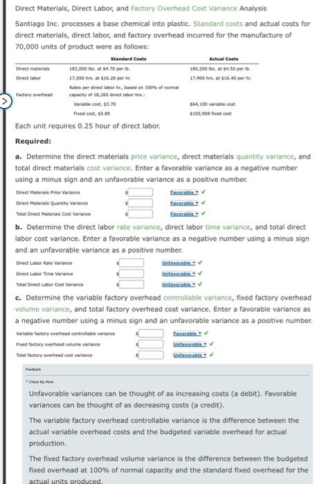 Solved Direct Materials, Direct Labor, and Factory Overhead | Chegg.com
