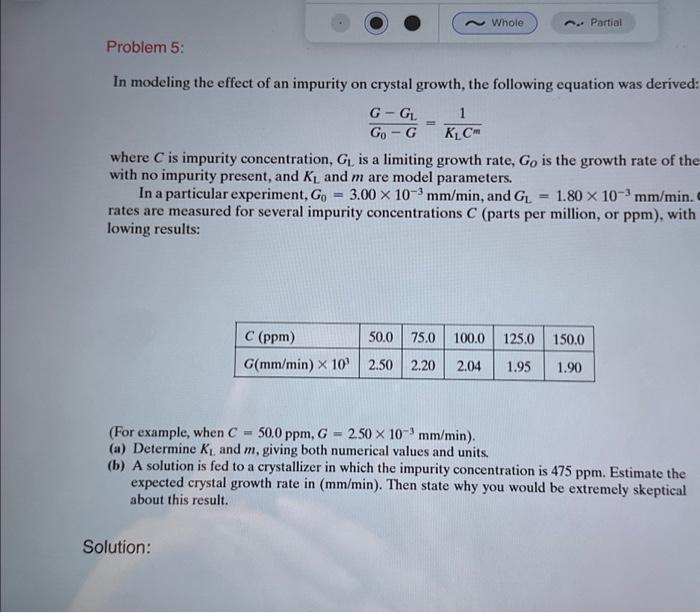 Solved Problem 5: In modeling the effect of an impurity on | Chegg.com