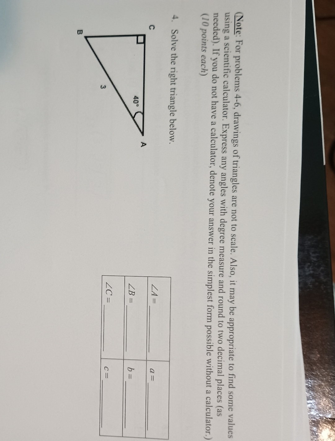 Problem Using The Triangle Rule Solved Note: For problems 4-6, drawings of triangles are | Chegg.com