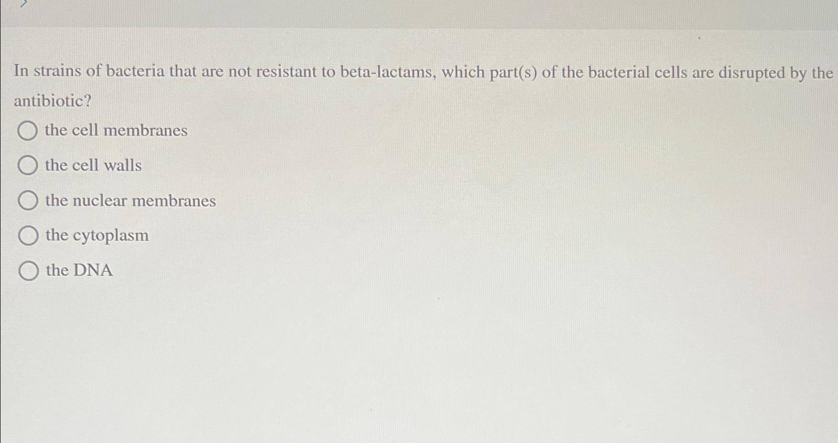 Solved In Strains Of Bacteria That Are Not Resistant To 