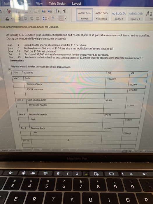 Solved CBW View Table Design Layout AaBbcode Aa8bccddee | Chegg.com