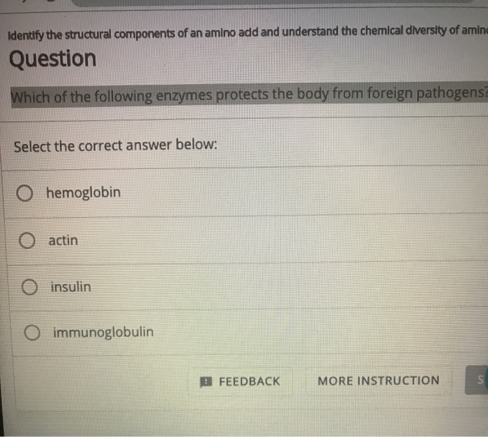 Solved Identify the structural components of an amino add | Chegg.com