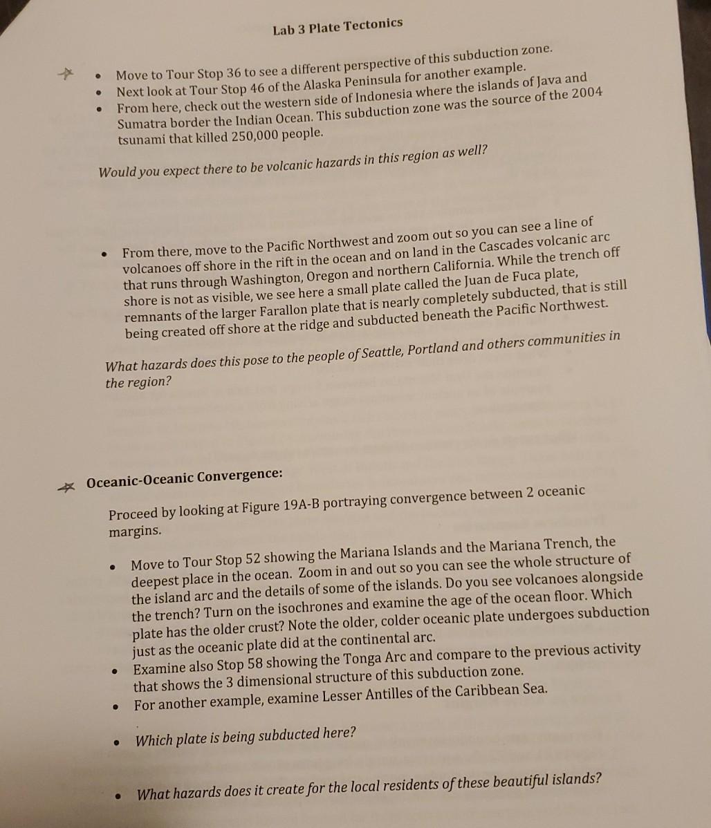 Solved Lab 3 Plate Tectonics All oceans are born in