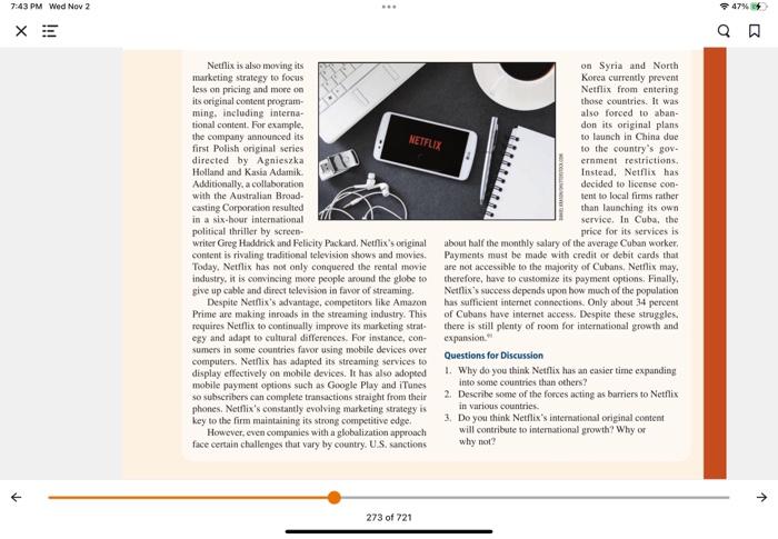 Solved Questions for Discussion 1. Why do you think Netflix | Chegg.com