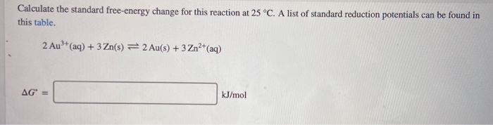 Solved Calculate the standard free-energy change for this | Chegg.com