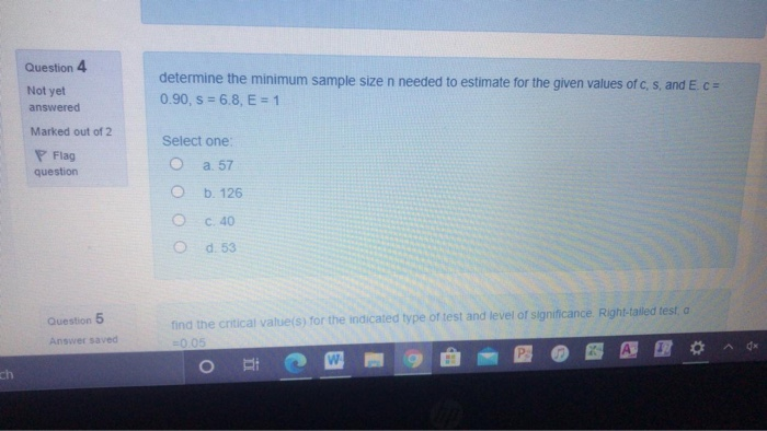 Solved Question 4 Not yet answered determine the minimum | Chegg.com